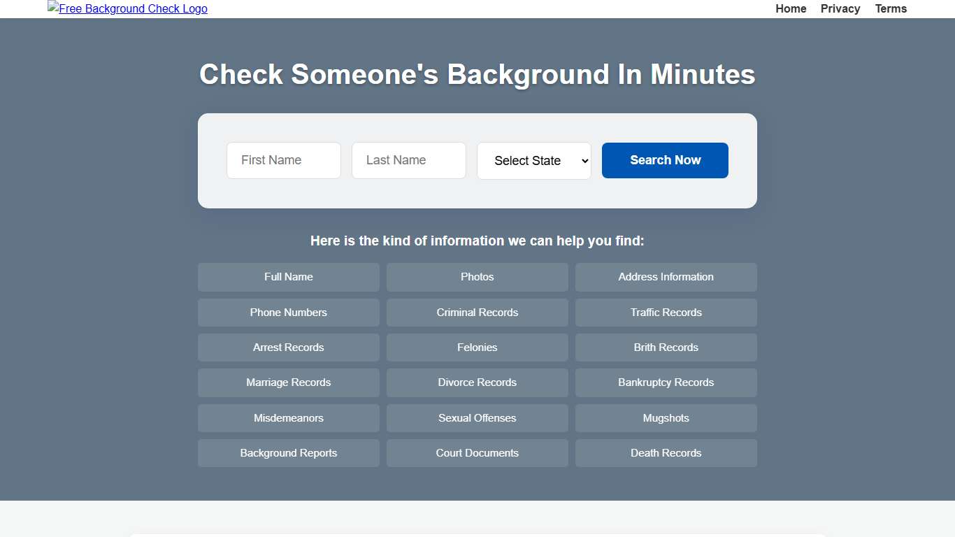 Totally Free Background Check No Credit Card Needed